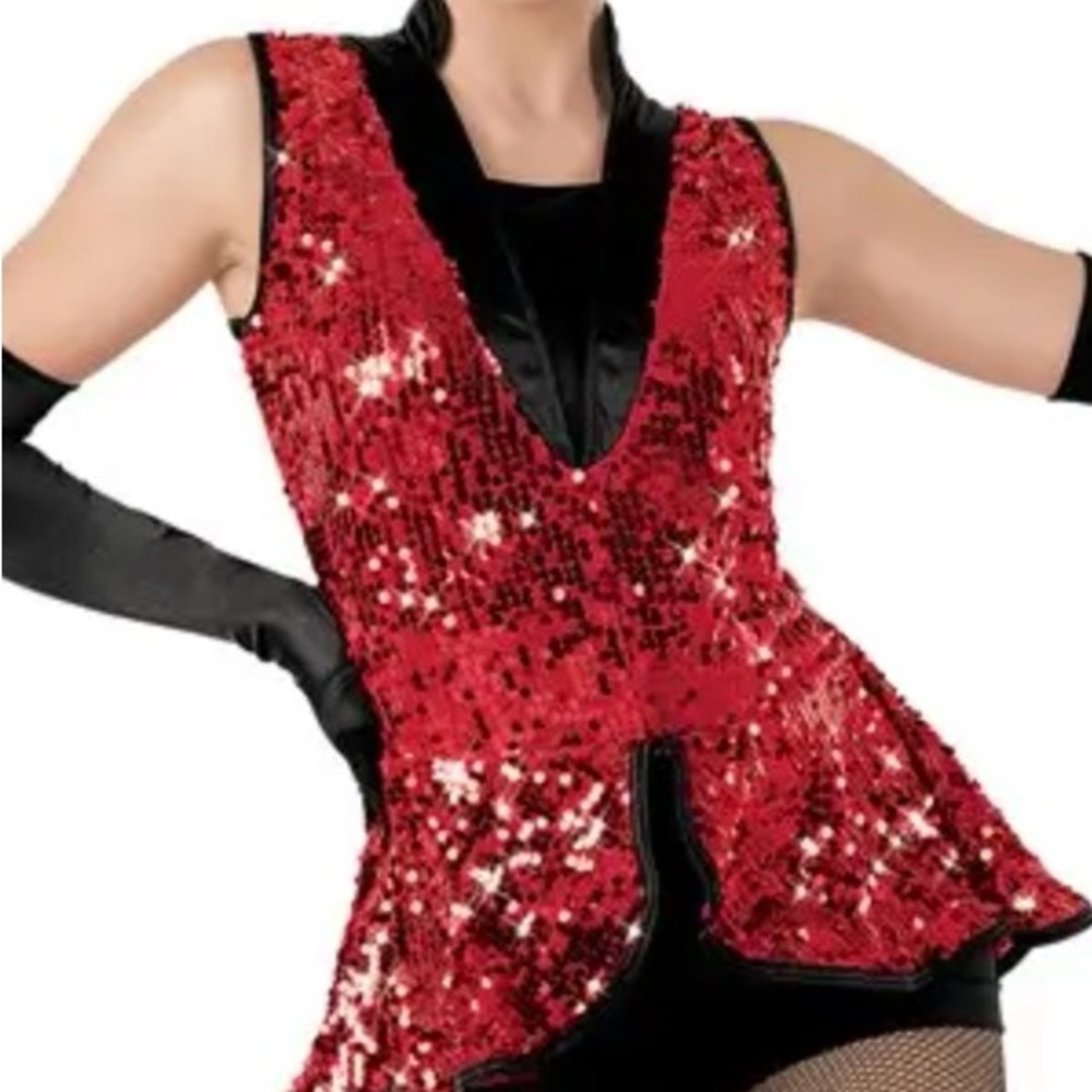 Red/black sequins costume
